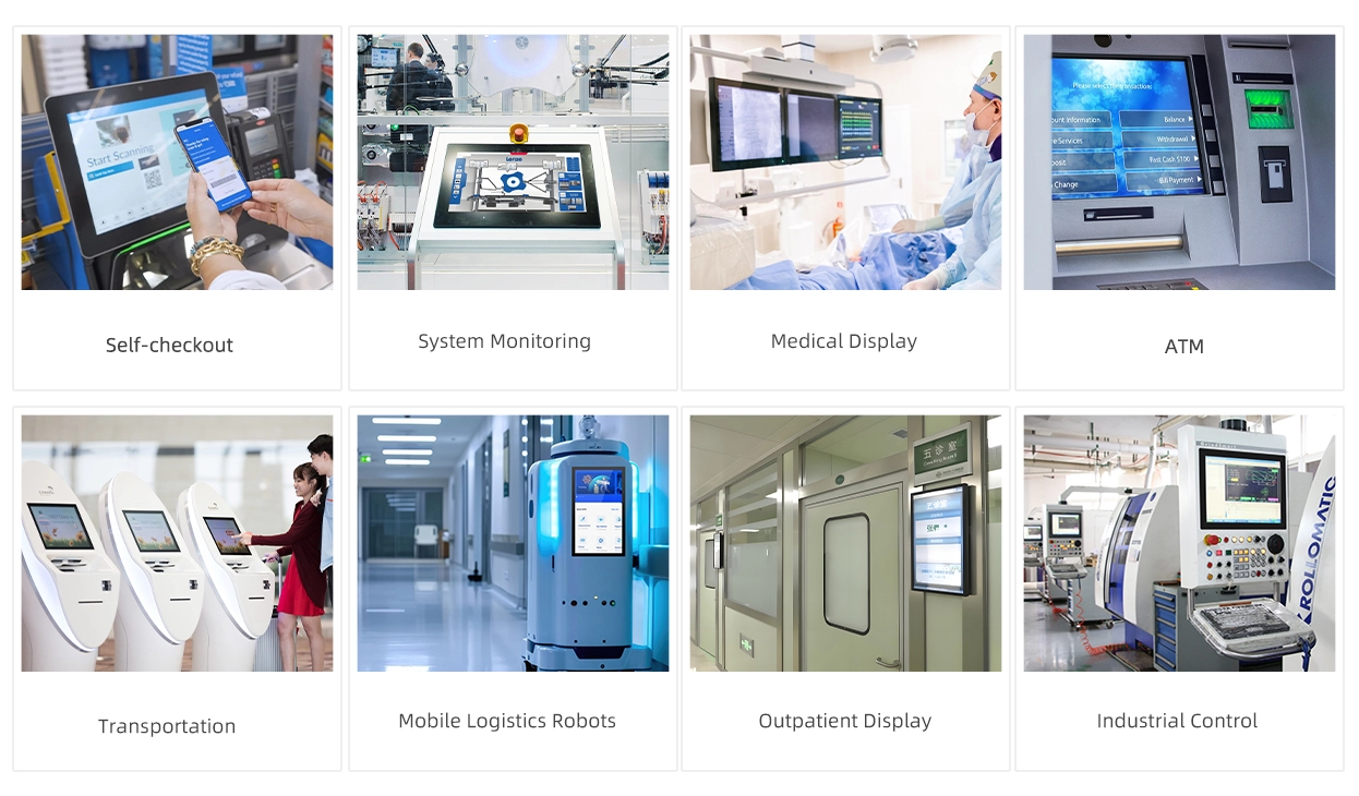 Monitor touch a cornice chiusa da 7 a 27 pollici (serie 3A)