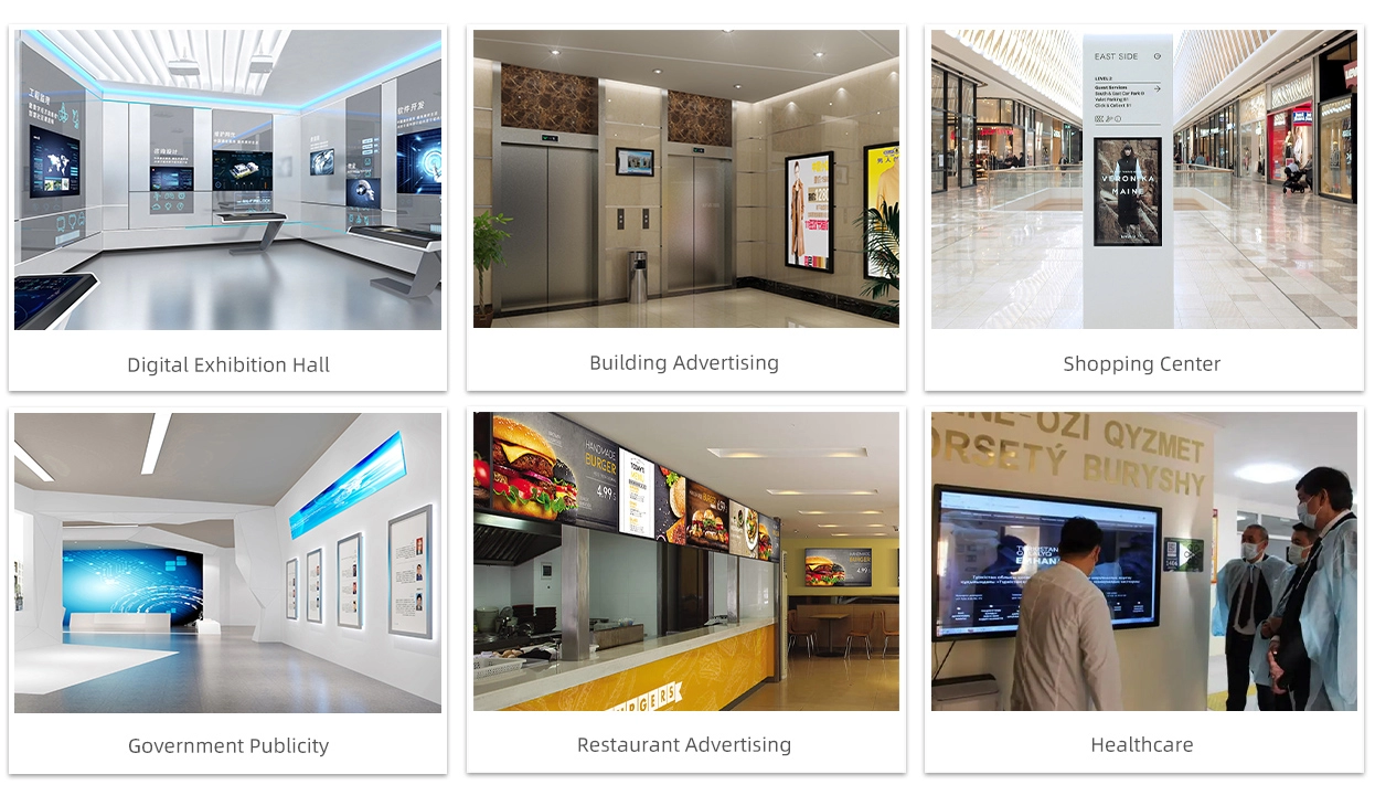 Segnaletica digitale a parete da 32-65 pollici (serie 6C)