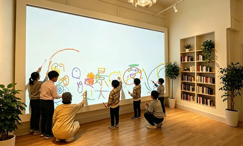 IR touch frame application graffiti wall