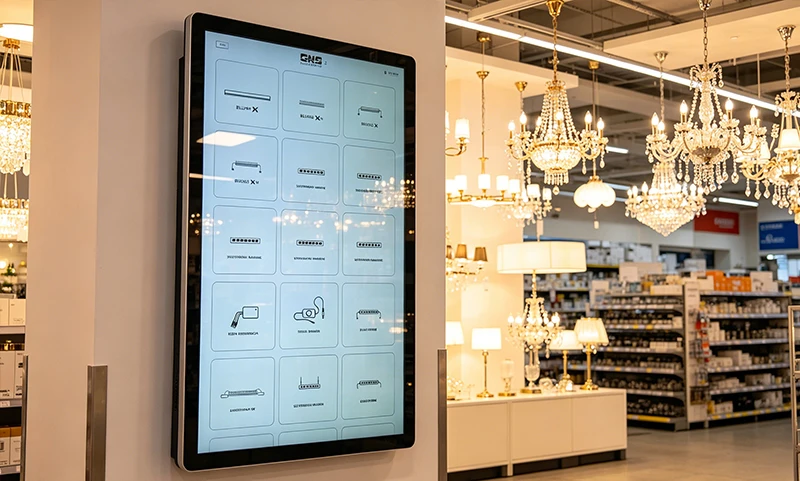 43&rdquo; capacitive vertical display screen is used in advertising kiosks