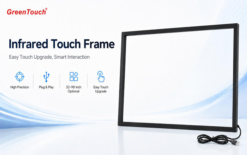 Cornice touch a infrarossi serie GreenTouch TF: soluzione di aggiornamento touch per dispositivi di visualizzazione di grandi dimensioni