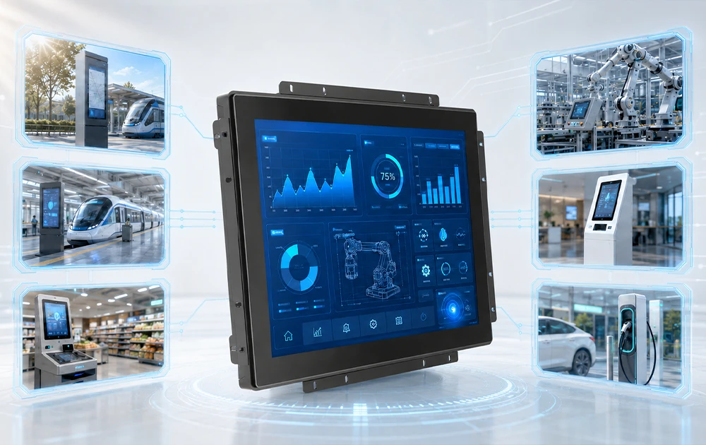 Il monitor tattile GreenTouch da 15 pollici ad alta luminosit&agrave; offre un'interazione affidabile per applicazioni industriali ed esterne