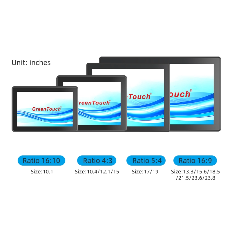 Pannelli LCD industriali e display commerciali per operazioni touch 24 ore su 24, 7 giorni su 7