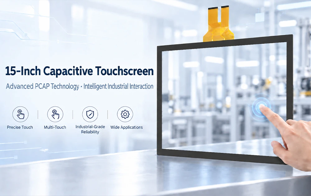 Touchscreen capacitivo GreenTouch da 15 pollici: tecnologia PCAP avanzata per l'interazione intelligente industriale